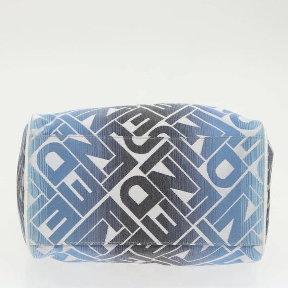 FENDI Zucca Canvas Hand Bag Blue Gold Auth 97002AV - Picture 6 of 15